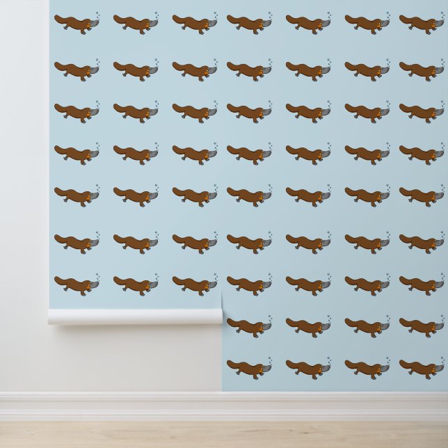 Grappige eend gefactureerd vogelbekdier behang (Applicatie)