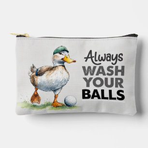 Grappige Eend Golfer Was Altijd Je Ballen Etui