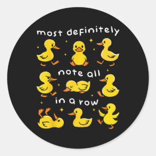 Grappige Eend Helemaal Niet In Een Rij Geestelijk Ronde Sticker