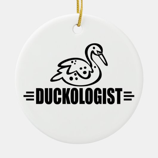 Grappige Eend Keramisch Ornament (Voorkant)