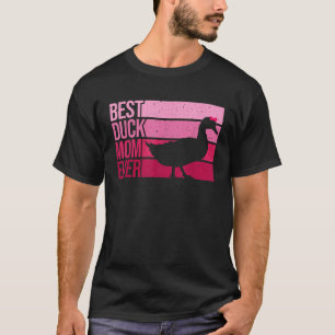 Grappige eend mam kunst voor vrouwen meisjes moede t-shirt