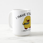 Grappige eend mok quote ontwerp (Voorkant links)