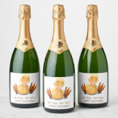 Grappige eend mousserende wijn Verjaardag etikette Sparkling Wijnetiket (Flessen)