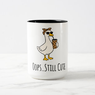 Grappige Eend "Oeps, Toch Schattig" Mok – Schattig