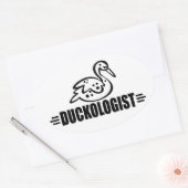 Grappige Eend Ovale Sticker (Envelop)