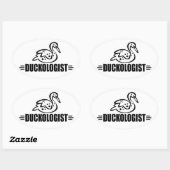 Grappige Eend Ovale Sticker (Vel)