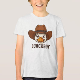 Grappige Eend Stomme Western Cowboy Tri-Blend Shirt