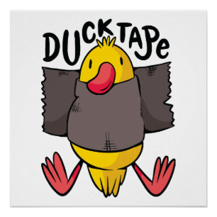 Grappige Eend Tape Perfect Poster
