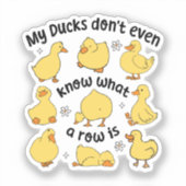 Grappige eenden sarcastisch sticker (Voorkant)