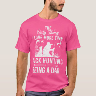 Grappige eendenjacht met papa hond voor eendenjach t-shirt