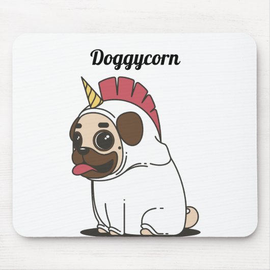 Grappige Eenhoorn - Doggycorn Muismat (Voorkant)