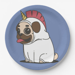 Grappige Eenhoorn - Doggycorn Papieren Bordje