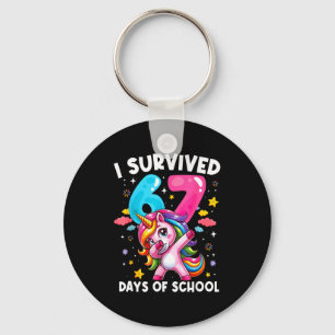 Grappige Eenhoorn Ik Heb 67 Dagen School Overleefd Sleutelhanger