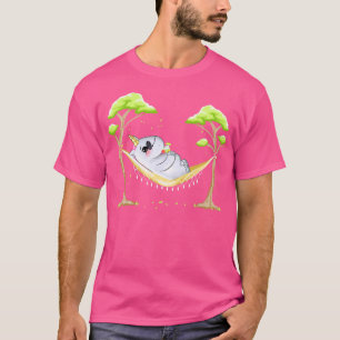 Grappige eenhoorn in hangmat met zonnebril cadeau t-shirt