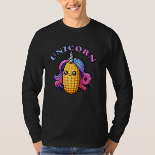 Grappige Eenhoorn Maïs Kleurrijke Schattigee Jonge T-shirt