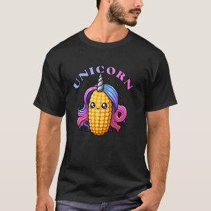 Grappige Eenhoorn Maïs Kleurrijke Schattigee Jonge T-shirt