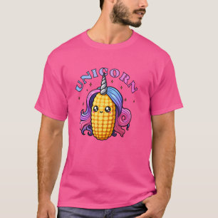 Grappige Eenhoorn Maïs Kleurrijke Schattigee Jonge T-shirt