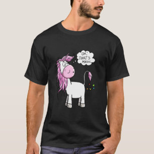 Grappige Eenhoorn Scheet Cartoon Oh! Dat is Magisc T-shirt