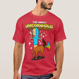 Grappige Eenhoorn Scheten Rainbow Retro 90s toon T-shirt