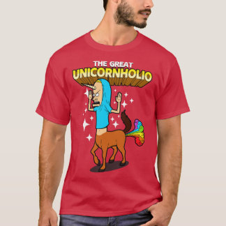 Grappige Eenhoorn Scheten Rainbow Retro 90s toon T-shirt