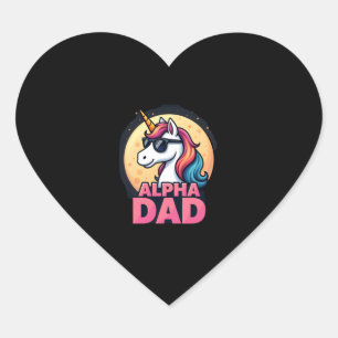 Grappige Eenhoorn Vader Laufey Mannen Vaderdag Ker Hart Sticker