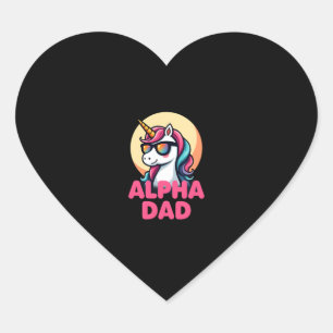 Grappige Eenhoorn Vader Laufey Mannen Vaderdag Ker Hart Sticker