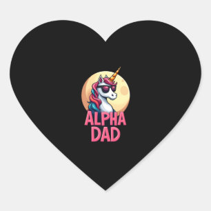 Grappige Eenhoorn Vader Laufey Mannen Vaderdag Ker Hart Sticker