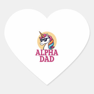 Grappige Eenhoorn Vader Laufey Mannen Vaderdag Ker Hart Sticker