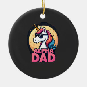 Grappige Eenhoorn Vader Laufey Mannen Vaderdag Ker Keramisch Ornament