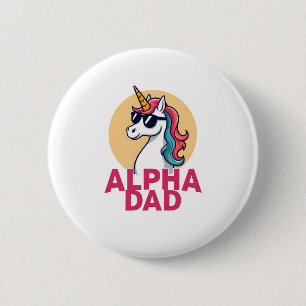 Grappige Eenhoorn Vader Laufey Mannen Vaderdag Ker Ronde Button 5,7 Cm