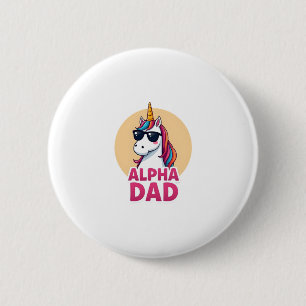 Grappige Eenhoorn Vader Laufey Mannen Vaderdag Ker Ronde Button 5,7 Cm