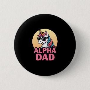 Grappige Eenhoorn Vader Laufey Mannen Vaderdag Ker Ronde Button 5,7 Cm