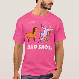 Grappige Eenhoorn Voor Na Jello Shots T-shirt