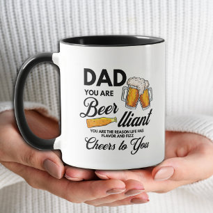 Grappige Eenvoudige Papa Je Bent Bier-lijk Vaderda Mok