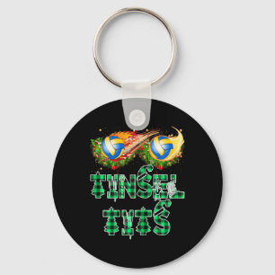 Grappige eerste kerst als mama Tinsel volleybal ma Sleutelhanger