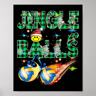 Grappige eerste kerst als papa Jingle volleybal Pa Poster