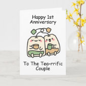 Grappige eerste trouwkaart kaart (Gele Bloem)