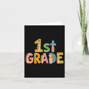 Grappige Egel Eerste Klas Terug Naar School Kaart