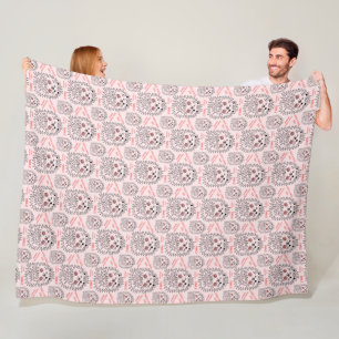 Grappige egel en positief tekstpatroon fleece deken