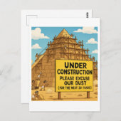 Grappige Egyptische constructie | Piramides onder  Briefkaart (Voorkant / Achterkant)