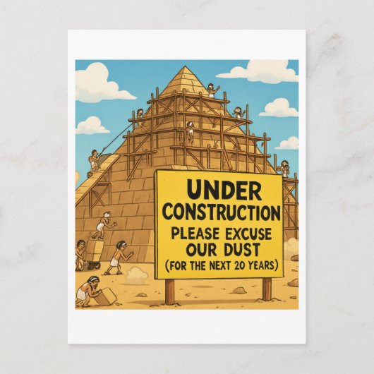 Grappige Egyptische constructie | Piramides onder  Briefkaart (Voorkant)