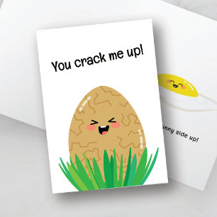 Grappige Ei Woorden Card Je laat me barsten van Feestdagen Kaart