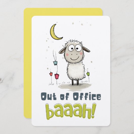 Grappige Eid-schaap: Afwezig BAAAH! Kaart (Voorkant / Achterkant)