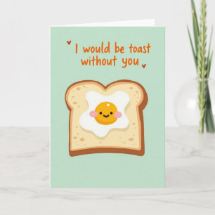Grappige Eier Toast Puns Valentijnskaart Kaart