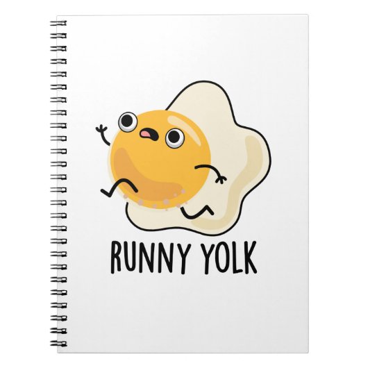 Grappige eierpun met losse eidooier notitieboek (Voorkant)