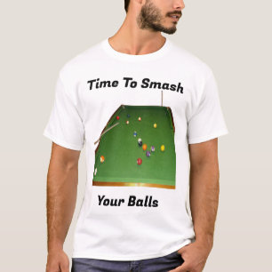Grappige Eightball Smashing Ballen, Tshirt
