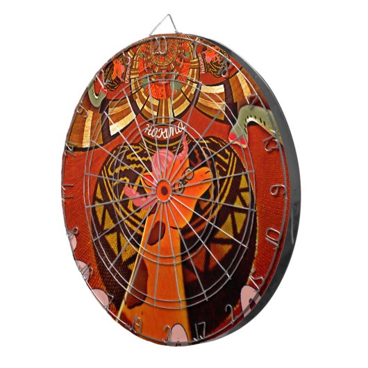 Grappige Elegante Giraffe Accessoire Afrikaanse St Dartbord (Voorkant Rechts)