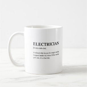 Grappige elektricien technische betekenis beschrij koffiemok