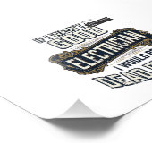 Grappige elektricien vintage gravure citaat ontwer foto afdruk (Hoek)