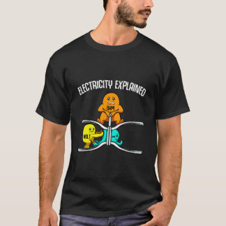 Grappige elektriciteit uitgelegd natuurkunde leraa t-shirt